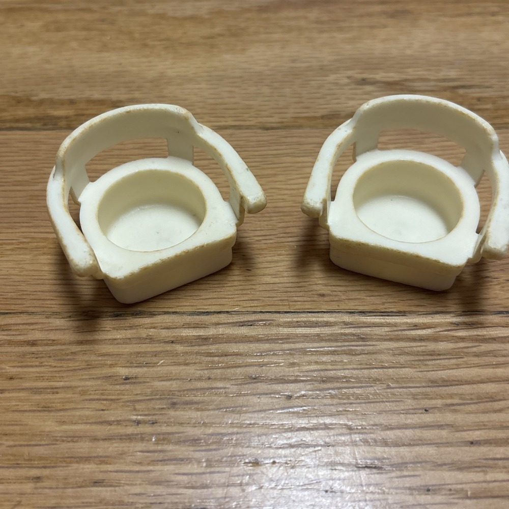 Vintage Fisher Price Little People WHITE CAPTAIN CHAIR for Dollhouse Play